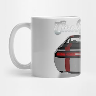 Challenger Srt-8 White Custom Stripe Back Mug